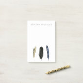 Post-it® Ajoutez votre nom | Plumes douces I (Sur un bureau)