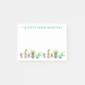 Post-it® Ajoutez votre nom | Pot de succulents (Devant)