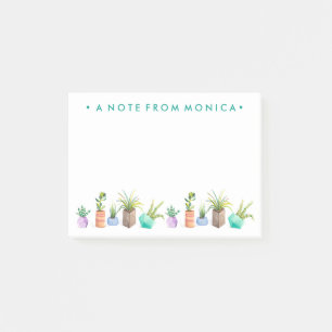 Post-it® Ajoutez votre nom   Pot de succulents