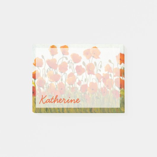 Post-it® Ajoutez votre nom | Rangées de pavots I (Devant)