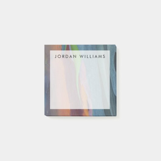 Post-it® Ajoutez Votre Nom | Résumé d'arbre à gomme arc-en- (Devant)