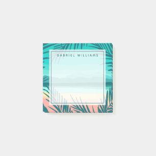 Post-it® Ajoutez votre nom   Scène de plage tropicale