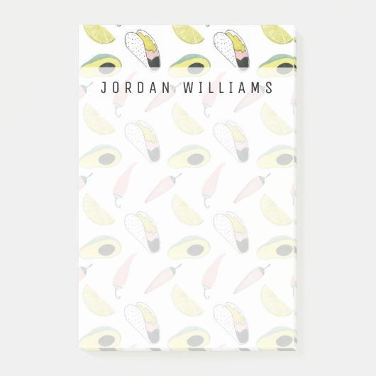 Post-it® Ajoutez votre nom | Taco à propos de l'amour | Tac (Devant)