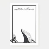 Post-it® Ajoutez votre nom | Une baleine d'une queue (Devant)