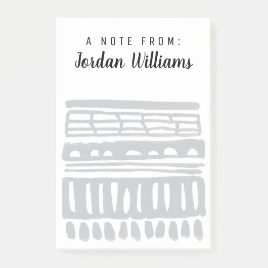 Post-it® Ajoutez votre nom | Weft I | Aquarelle noire moder (Devant)