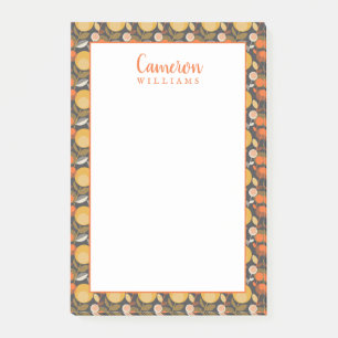 Post-it® Ajoutez votre rétro motif floral   classique nomm