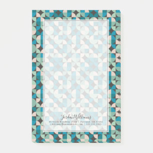 Post-it® Ajoutez votre rétro motif vintage nommé des