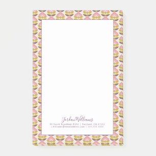Post-it® Ajoutez votre   rétros motifs floraux roses et