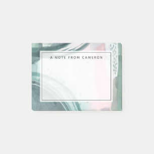 Post-it® Ajoutez votre scribe en pastel nommé - aquarelle