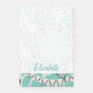 Post-it® Ajoutez votre tuile bleue nommée I de batik