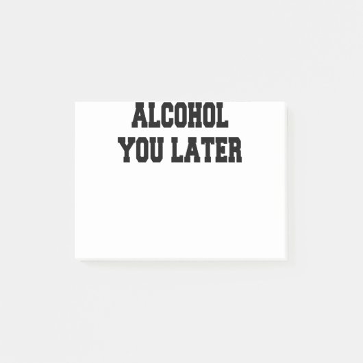 Post-it® alcool plus tard (Devant)