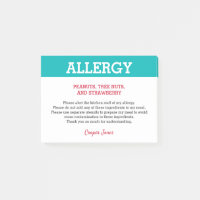 Alerte d'allergie alimentaire Restaurant personnal