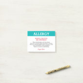 Post-it® Alerte d'allergie alimentaire Restaurant personnal (Sur un bureau)