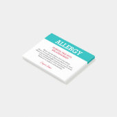 Post-it® Alerte d'allergie alimentaire Restaurant personnal (Incliné)