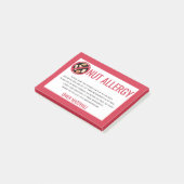 Post-it® Alerte d'allergie aux arachides et aux noix Restau (Incliné)