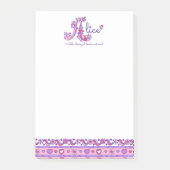 Post-it® Alice nom signifiant lettre Un billet personnalisé (Devant)