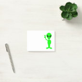 Post-it® Alien vert mustachioé (Bureau)