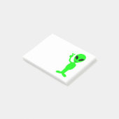 Post-it® Alien vert mustachioé (Incliné)