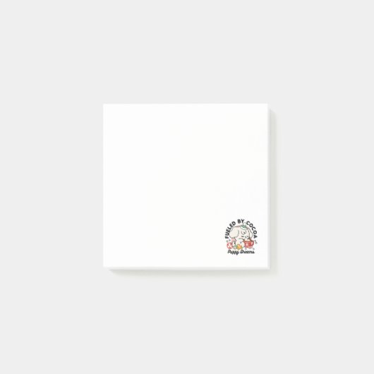 Post-it® Alimenté par le cacao et les Rêves de chiots - Chi (Devant)