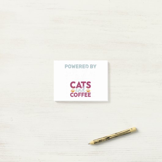 Post-it® Alimenté Par Les Chats Et Café (Sur un bureau)