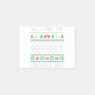 Post-it® All I Want For Christmas Is Cheaper Gas Funny Ugly