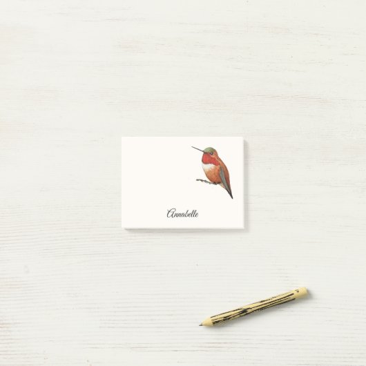 Post-it® Allen's Hummingbird Notes (Sur un bureau)