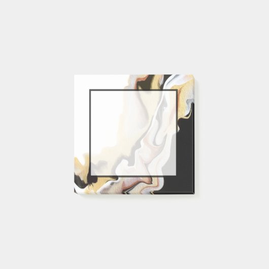 Post-it® Alligare Golden Abstract Acrylic Fluid Art (Devant)