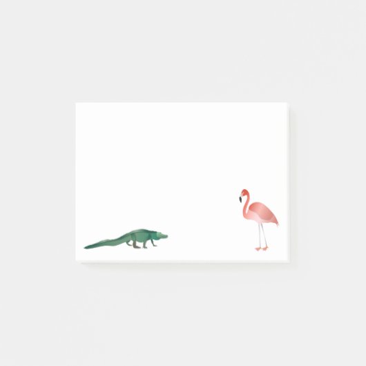 Post-it® Alligator Et Flamant rose (Devant)