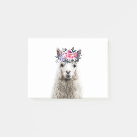 Post-it® Alpaca aux fleurs (Devant)