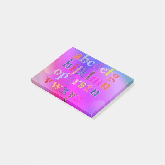 Post-it® Alphabet Publier la note (Incliné)