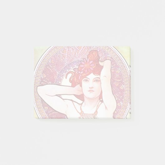 Post-it® Alphonse Mucha Améthyst Floral Vintage (Devant)