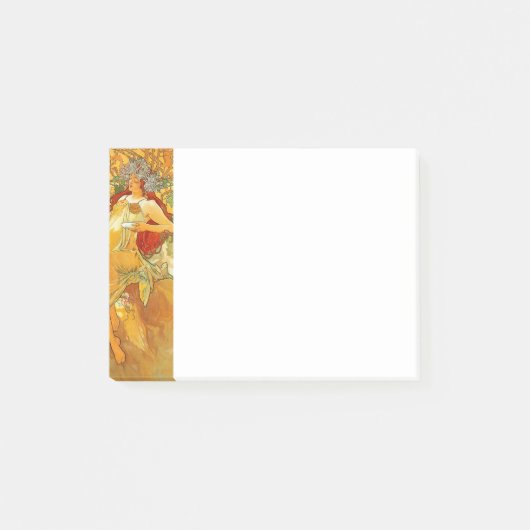 Post-it® Alphonse Mucha Art Nouveau Automne (Devant)