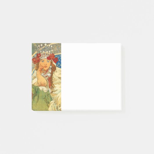 Post-it® Alphonse Mucha Art Nouveau Princesse Hyacinth (Devant)