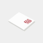 Post-it® Amants rouges et blancs de poulet de coq (Incliné)