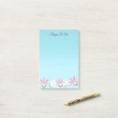 Post-it® Amaryllis rose et blanc sur des choses à faire ble (Sur un bureau)