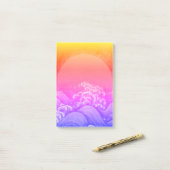 Post-it® AMATERASU DÉESSE DU SOLEIL Rose Jaune Bleu (Sur un bureau)