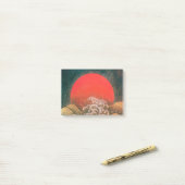 Post-it® AMATERASU DÉESSE DU SOLEIL Rouge Noir Brun (Sur un bureau)