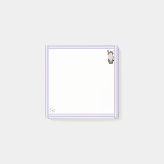 Post-it® Amateur de chevaux drôle, museau de supervision fa (Devant)