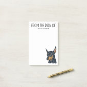 Post-it® Amateur de Pinscher Nain (Sur un bureau)