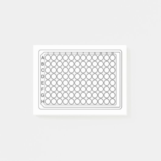Post-it® Aménagement de la plaque de 96 puits (Devant)
