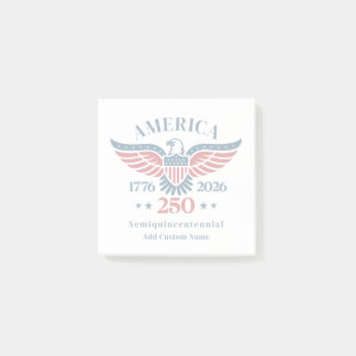 Post-it® America 250 Bald Eagle Custom Name Minimalist  