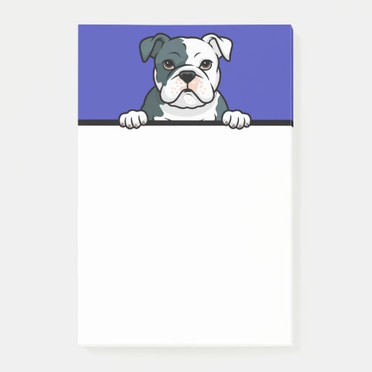 Post-it® American Bulldog mignon cadeau Amoureux des chiens (Devant)