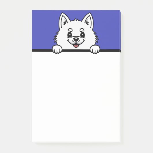 Post-it® American Eskimo Chien Cute Chiot Amoureux des chie (Devant)