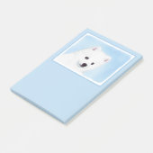 Post-it® American Eskimo Dog Painting - Original Dog Art (Incliné)