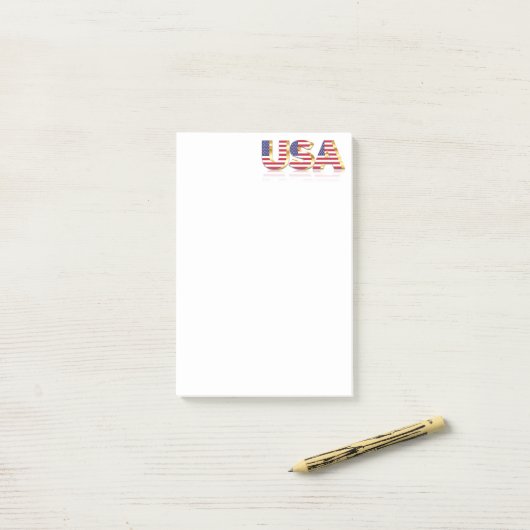 Post-it® American Flag Post it Notes USA (Sur un bureau)