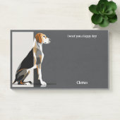 Post-it® American Foxhound Art Abstrait Nom du chien (Bureau)
