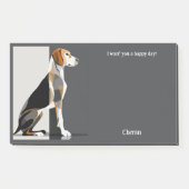 Post-it® American Foxhound Art Abstrait Nom du chien (Devant)