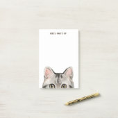 Post-it® American Grey Tabby Cat | Modifier le texte maman (Sur un bureau)