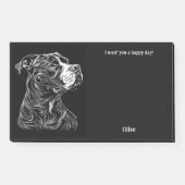 Post-it® American Pit Bull Terrier Art Abstrait Nom du chie (Devant)