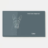 Post-it® American Staffordshire Terrier Nom du chien Abstra (Devant)